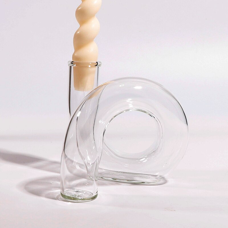 Spiral Glass Candle Holder