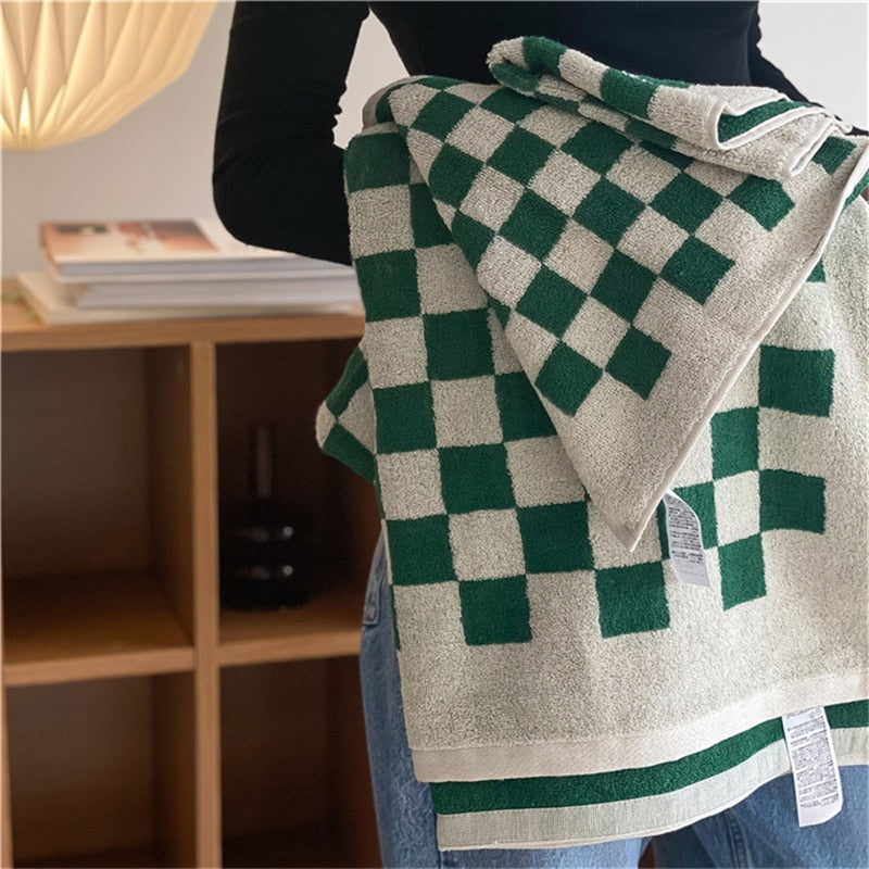 Cotton Checker Bath Towel