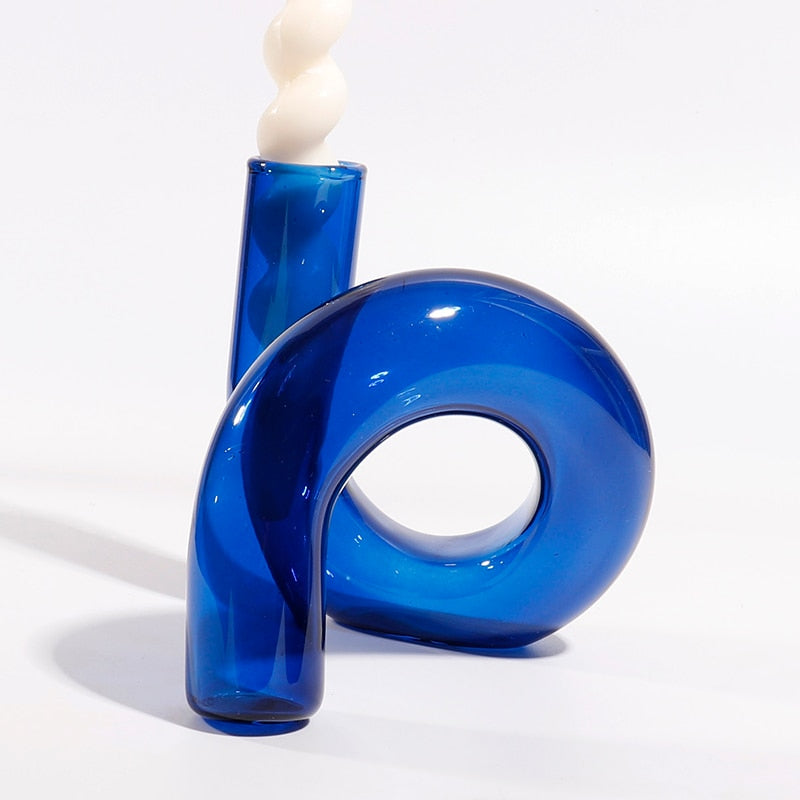 Spiral Glass Candle Holder