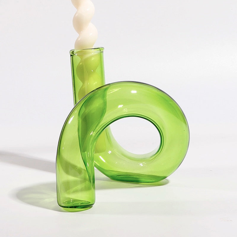 Spiral Glass Candle Holder