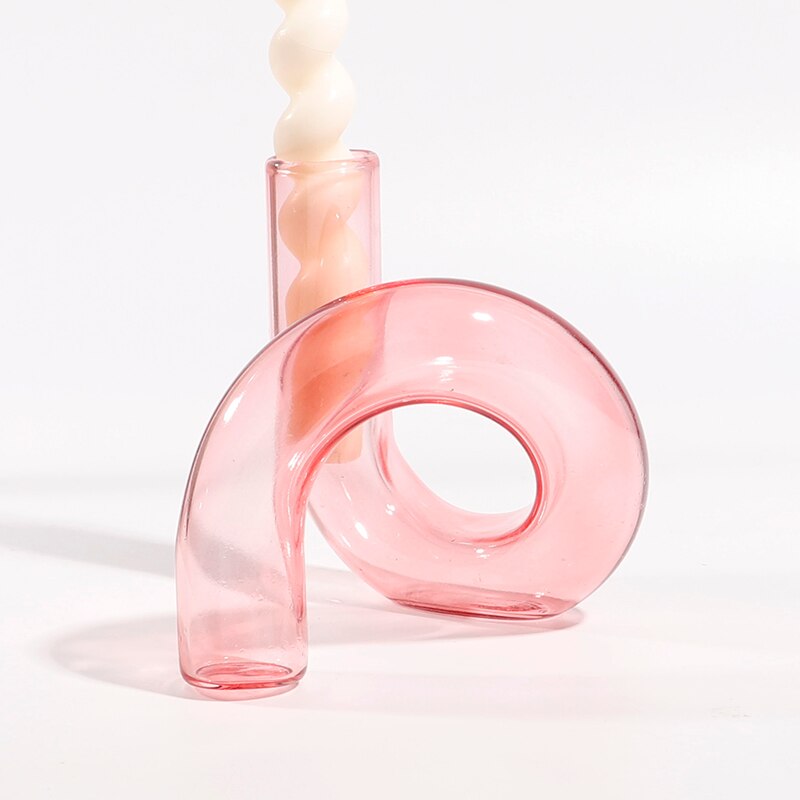 Spiral Glass Candle Holder