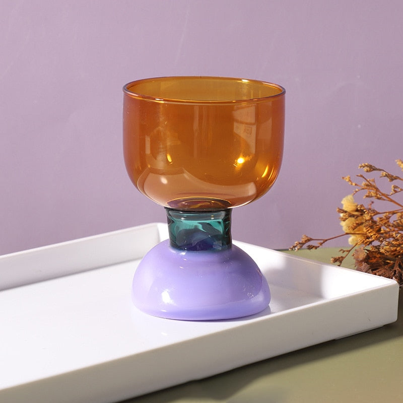 Colored Glass Cocktail Cups