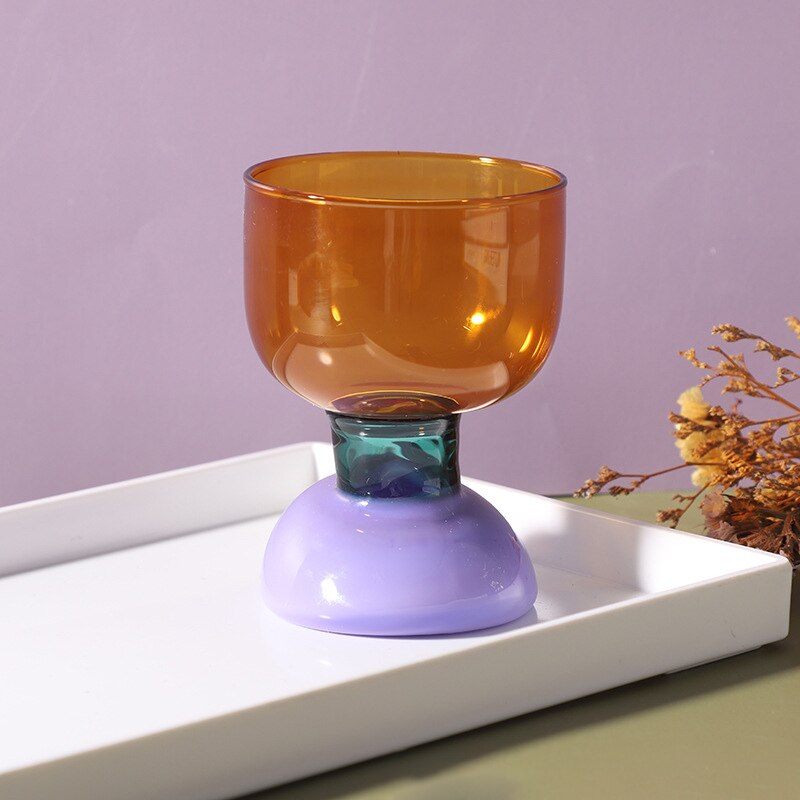 Colored Glass Cocktail Cups