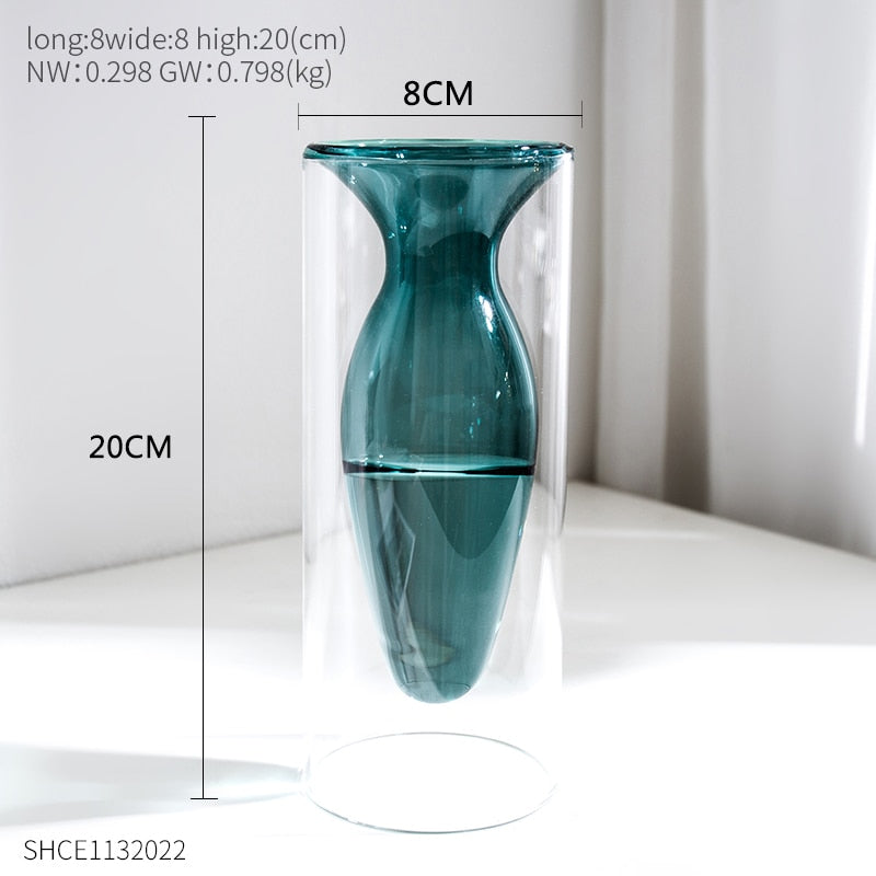 Colored Crystal Glass Vases