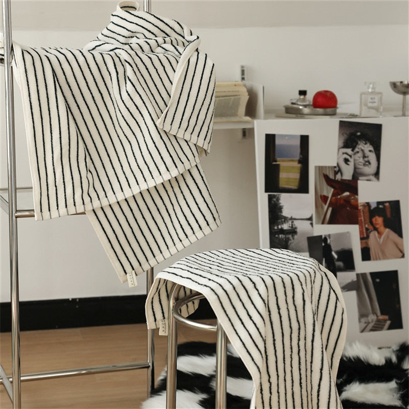 Cotton Striped Bath Towel