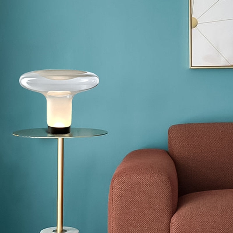 Glass Mushroom Table Lamp