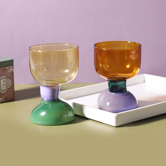 Colored Glass Cocktail Cups