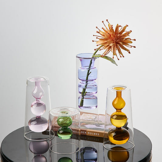 Colored Crystal Glass Vases