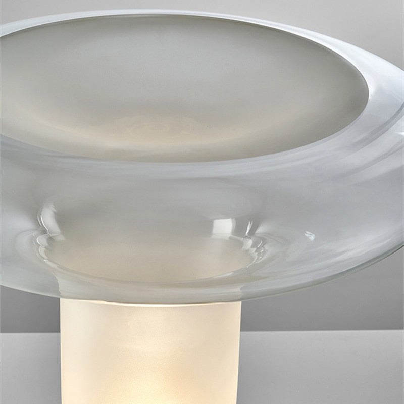 Glass Mushroom Table Lamp