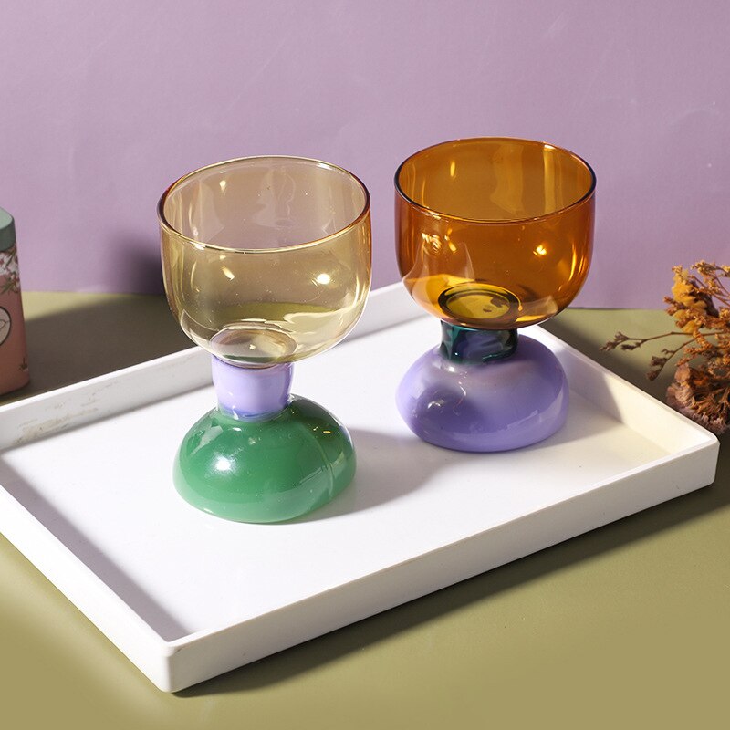 Colored Glass Cocktail Cups