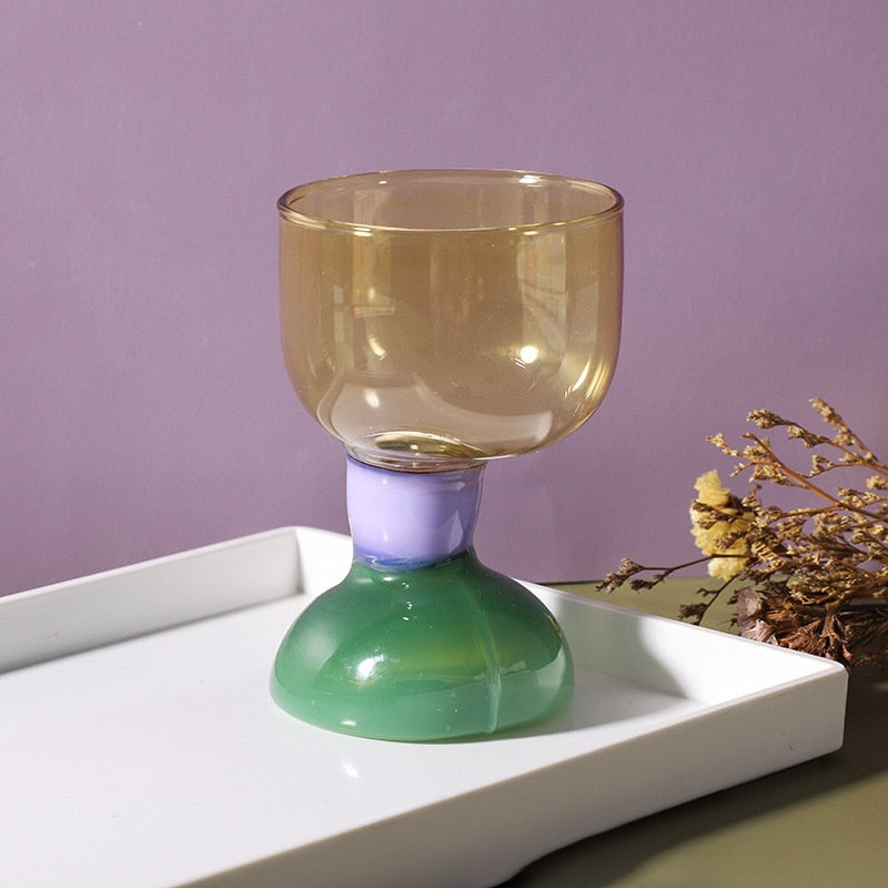 Colored Glass Cocktail Cups