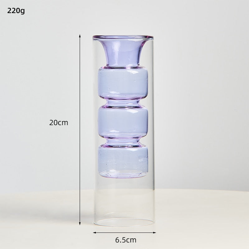 Colored Crystal Glass Vases